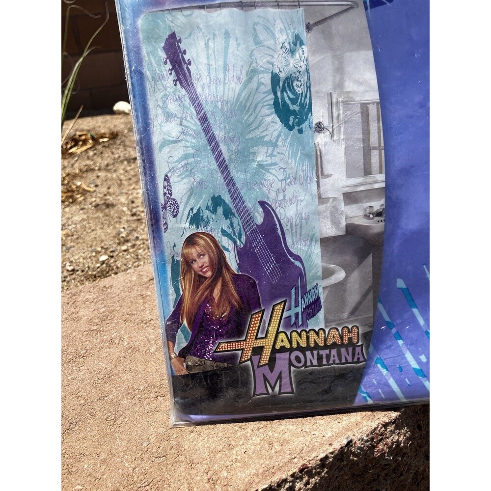 Disney Hannah Montana Aqua Shower Curtain 70”x72” New Jay Franco Miley Cyrus - Picture 2 of 6